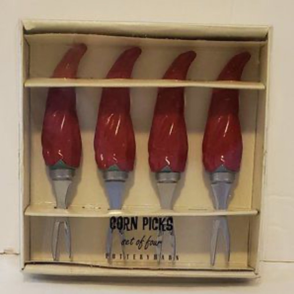 Pottery Barn chili pepper corn picks  NWT - Picture 2 of 4